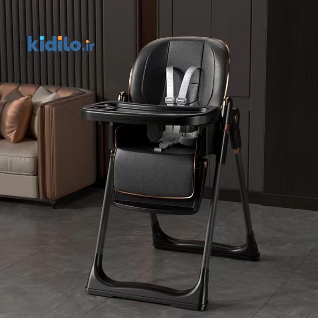 صندلی غذا مشکی طلایی