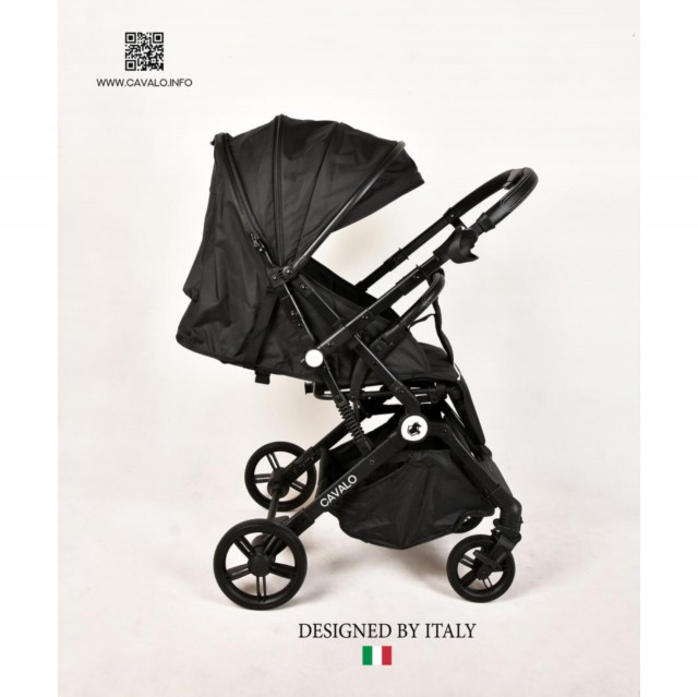کالسکه مسافرتی دسته دو طرفه کاوالو موناكو Cavalo - بدنه مشکی