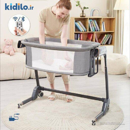 تخت گهواره کنار مادر ۳ کاره کیدیلو Kidilo SG506G - رنگ طوسی