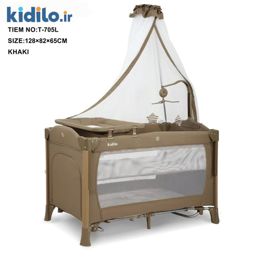 تخت و پارک چند کاره کیدیلو مدل kidilo T705L - کرم