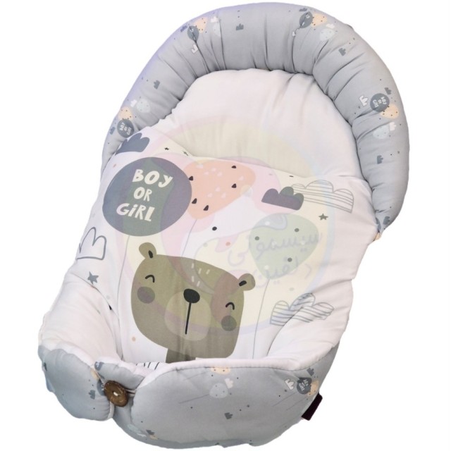 قنداق سوئیسی مامزکیوت طرح خرس کارتونی طوسی (momscutie)