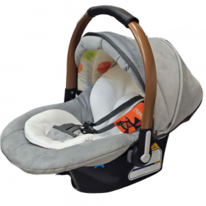 کریر ۴ کاره اگنس (پارچه طوسی روشن اعلا - دسته مسی) (قابل تبدیل به صندلی ماشین)