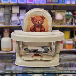 صندلی غذا پرتابل سواندا + کاسه و قاشق اشانتیون- کرم