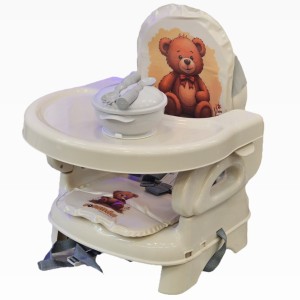 صندلی غذا پرتابل سواندا + کاسه و قاشق اشانتیون- کرم