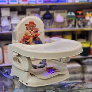 صندلی غذا پرتابل سواندا + کاسه و قاشق اشانتیون- کرم