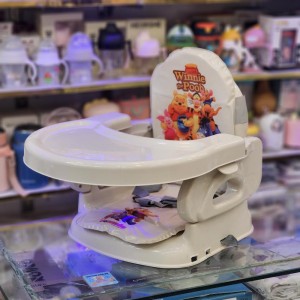 صندلی غذا پرتابل سواندا + کاسه و قاشق اشانتیون- کرم