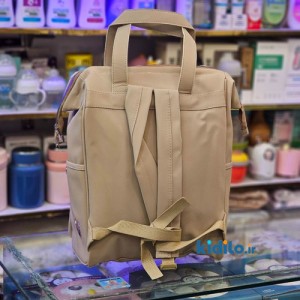 کوله پشتی لوازم کودک طرح تدی پارچه نانسی ضدآب - کرم