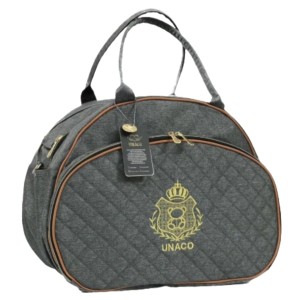 ساک لوازم یوناکو مدل جولی (طوسی نوار قهوه ای)