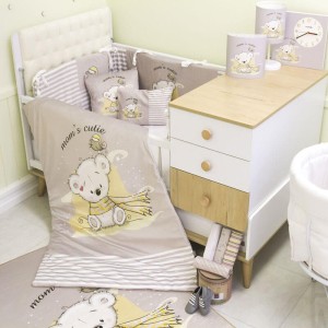 سرویس روتختی نوزاد هفت تکه طرح کوآلا (طوسی) برند مامزکیوتی