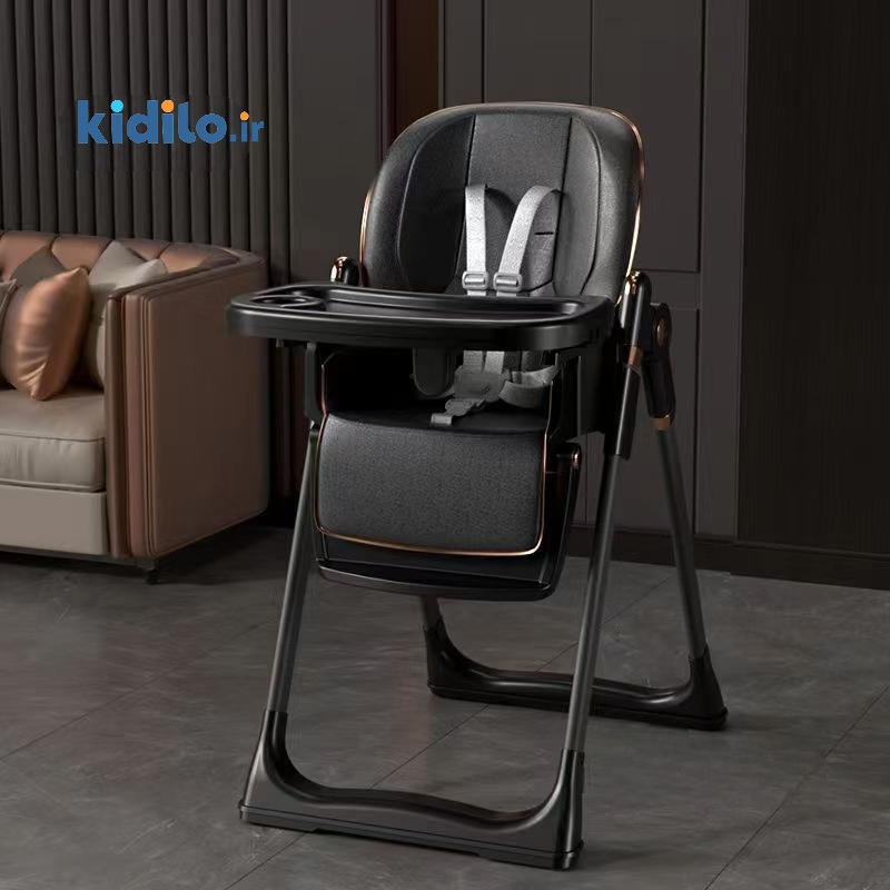 صندلی غذا مشکی طلایی