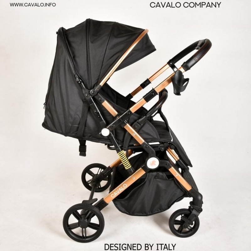 کالسکه مسافرتی دسته دو طرفه کاوالو موناكو Cavalo - بدنه طلایی