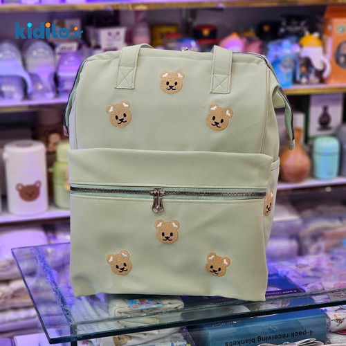 کوله پشتی لوازم کودک طرح تدی - سبز