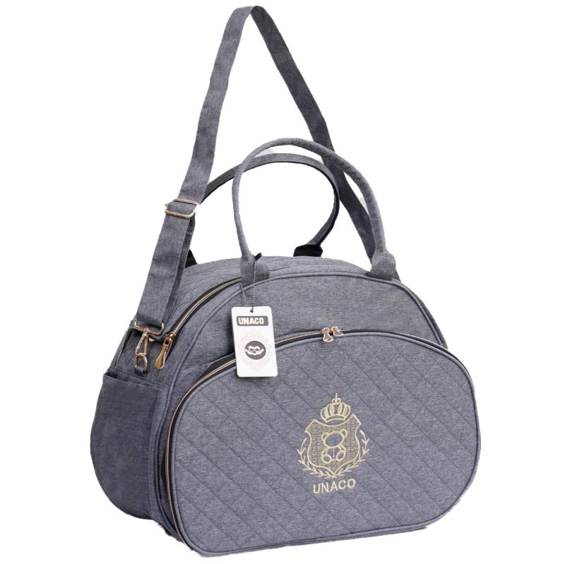 ساک لوازم یوناکو مدل جولی (طوسی نوار مشکی)