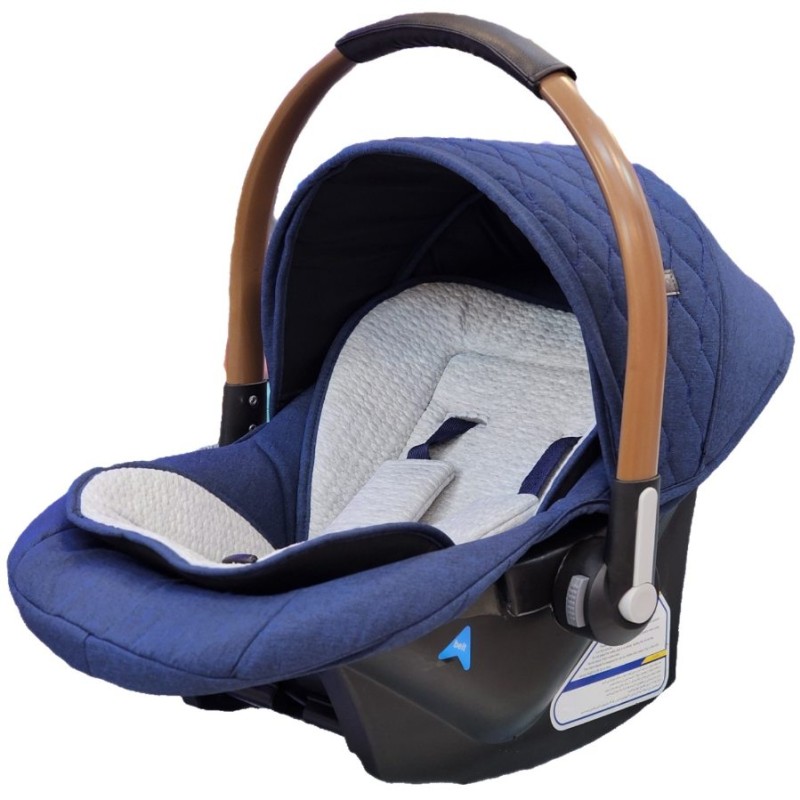 کریر ۴ کاره کاووک (پارچه سرمه ای-دسته مسی) (صندلی ماشین-نی نی لای لای-مبل کودک-وسیله حمل)