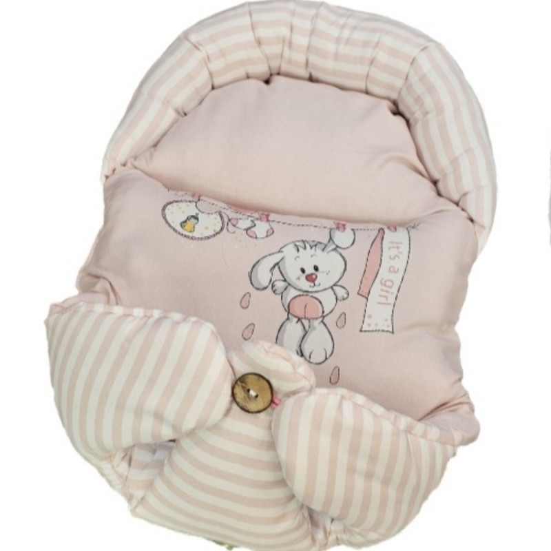 قنداق سوئیسی مامزکیوت طرح خرگوش بند رخت صورتی (momscutie)