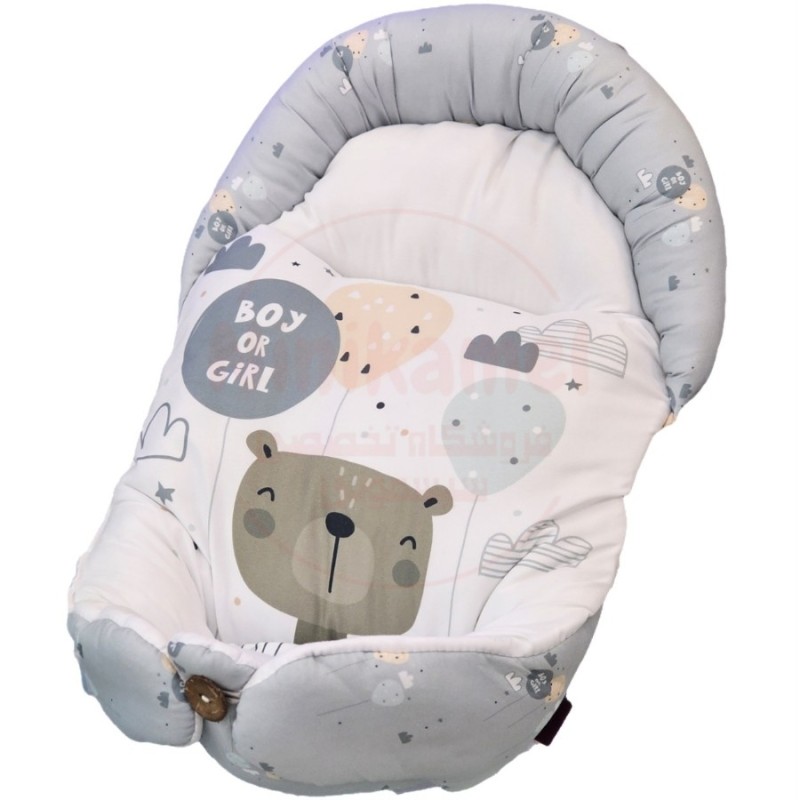 قنداق سوئیسی مامزکیوت طرح خرس کارتونی طوسی (momscutie)