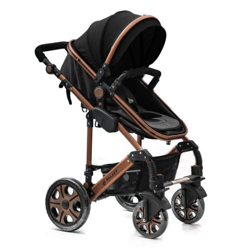 سرویس کالسکه ۲ تکه اسپرینگ مدل گلکسی (کالسکه و کریر و کاور فصل سرما) بهمراه کارت گارانتی ۱۲ ماهه شرکتی و ۲۴ ماه خدمات پس از فروش)