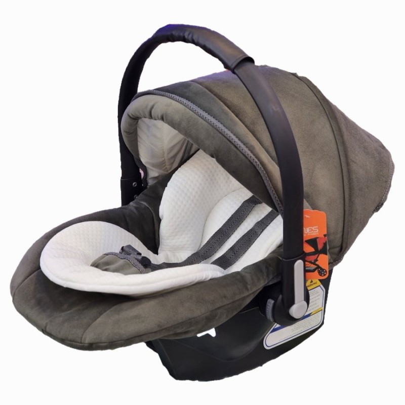 کریر ۴ کاره اگنس (پارچه سبز تیره اعلا - دسته مشکی) (قابل تبدیل به صندلی ماشین)