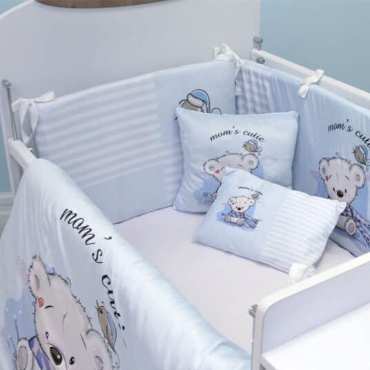 سرویس روتختی نوزاد ۷ تکه طرح کوآلا (آبی)  مامزکیوتی