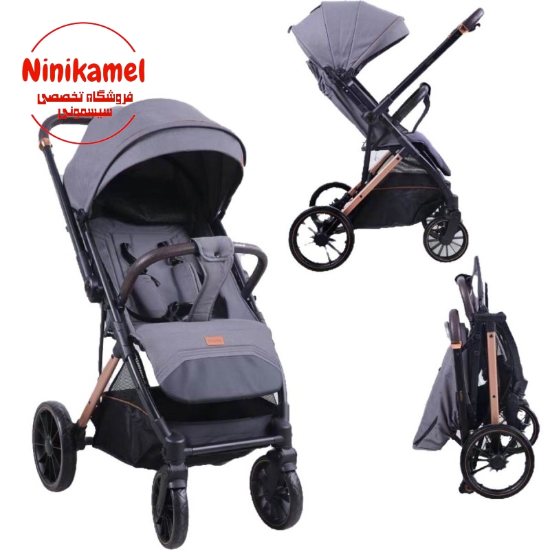 کالسکه مسافرتی رو به مادر شو کیدیلو kidilo مدل 6520 (طوسی)