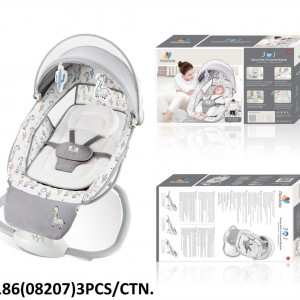 گهواره و نی نی لای لای موزیکال ماستلا Mastela طرح کاکتوس و زرافه