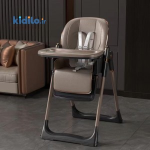 صندلی غذا قهوه ای طلایی