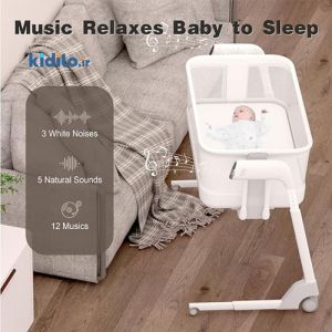 تخت گهواره کنار مادر ۳ کاره کیدیلو Kidilo SG506G - رنگ طوسی