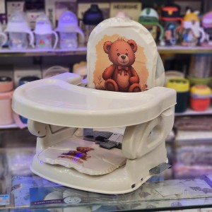 صندلی غذای کودک مدل پرتابل + کاسه و قاشق رایگان با تشک نرم عروسکی سواندا Suvanda (کرم)