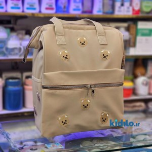کوله پشتی لوازم کودک طرح تدی - کرم