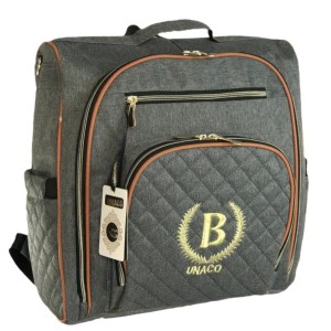 ساک لوازم یوناکو مدل بنیتا (طوسی نوار قهوه‌ای)