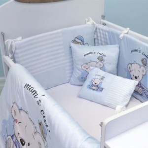 سرویس روتختی نوزاد ۷ تکه طرح کوآلا (آبی)  مامزکیوتی