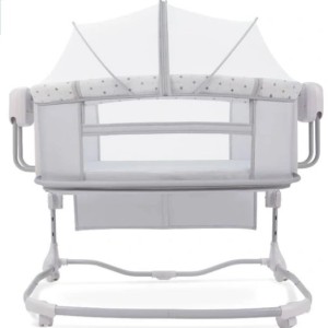 گهواره برقی و تخت ماستلا Mastela مدل 3in1 ( طرح خال خال‌- مطابق تصویر )