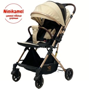کالسکه چمدانی kidi کیدی رو به مادر شو مدل ۰۰۷ (کرم بدنه طلایی)
