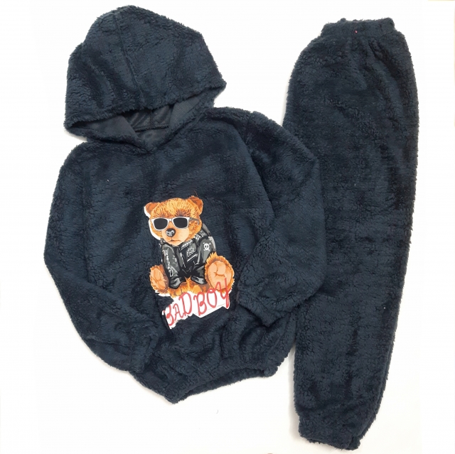 هودی شلوار حوله‌ای تدی عینکی