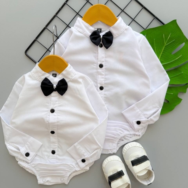 زیردکمه پاپیون مجلسی سفید