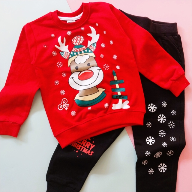 بلوز شلوار دورس گوزن کریسمسی