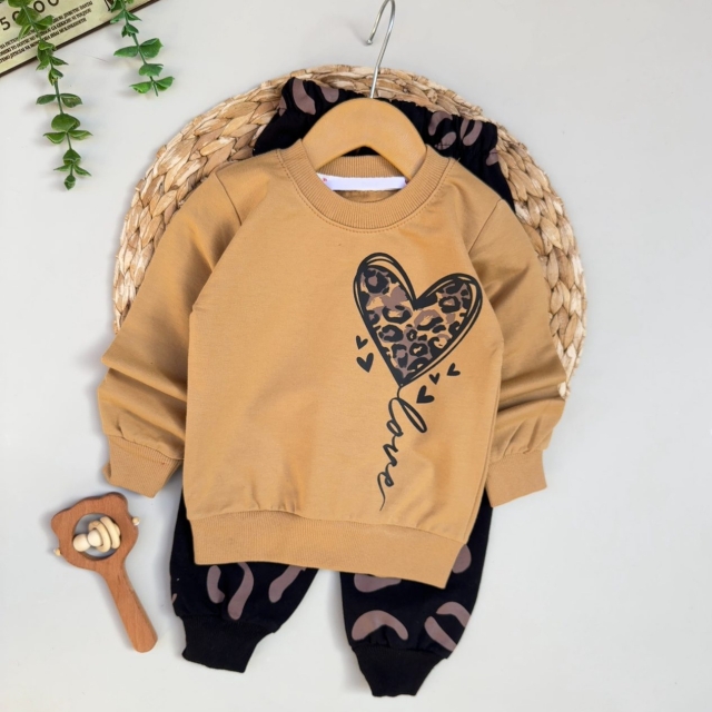 بلوز شلوار دورس قلب پلنگی