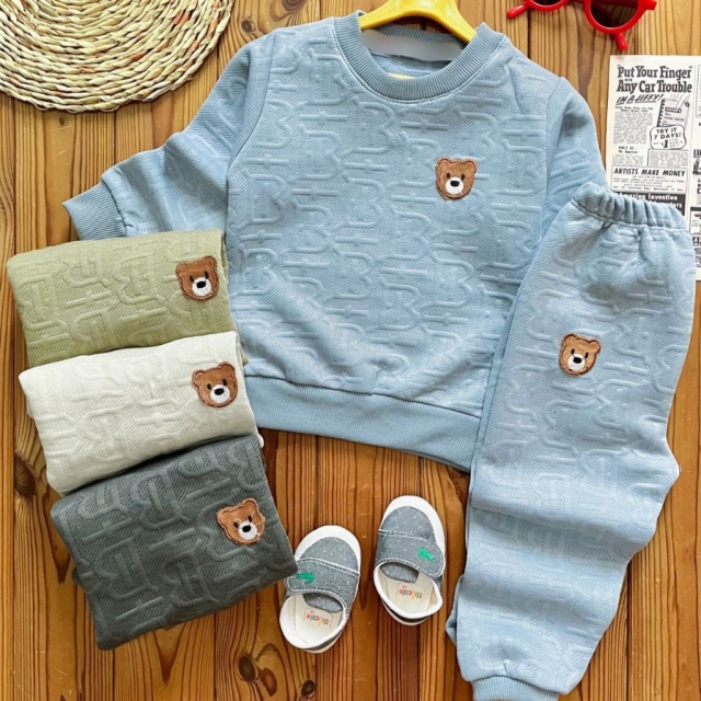 بلوز شلوار ژاکارد خرسی