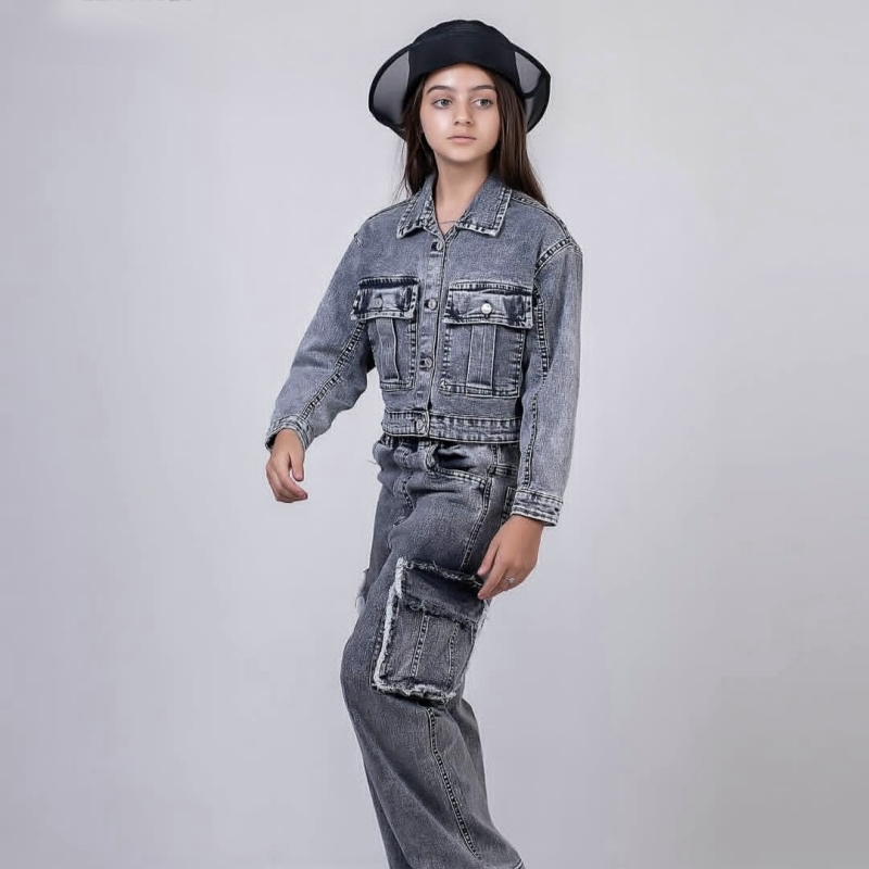 کت جین خاکستری