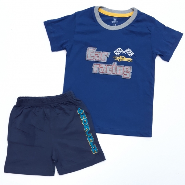 کوتاه شلوارک car racing آبی طوسی