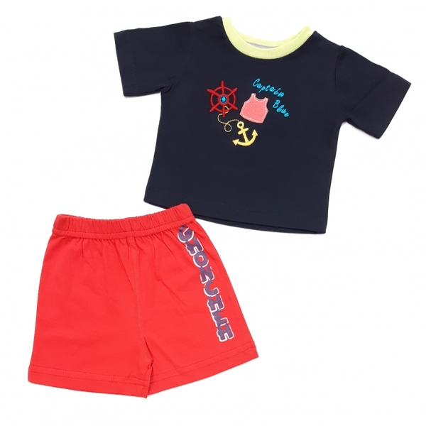 کوتاه شلوارک capitan blue مشکی قرمز