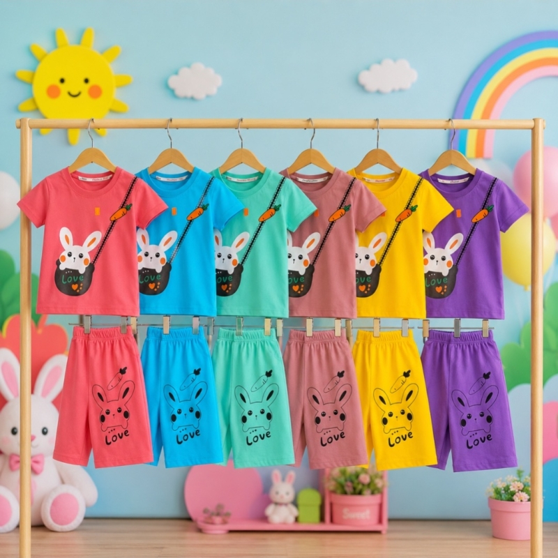 تیشرت شلوارک خرگوش لاو