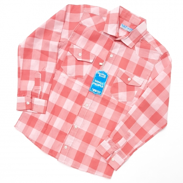 پیراهن چهارخونه صورتی