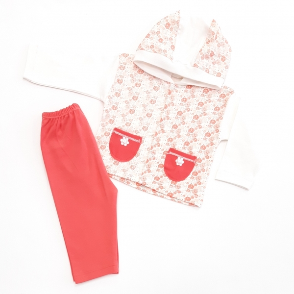 سوییشرت شلوار گل گلبهی