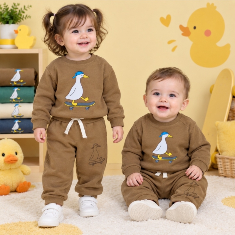 بلوز شلوار شکلاتی اردک