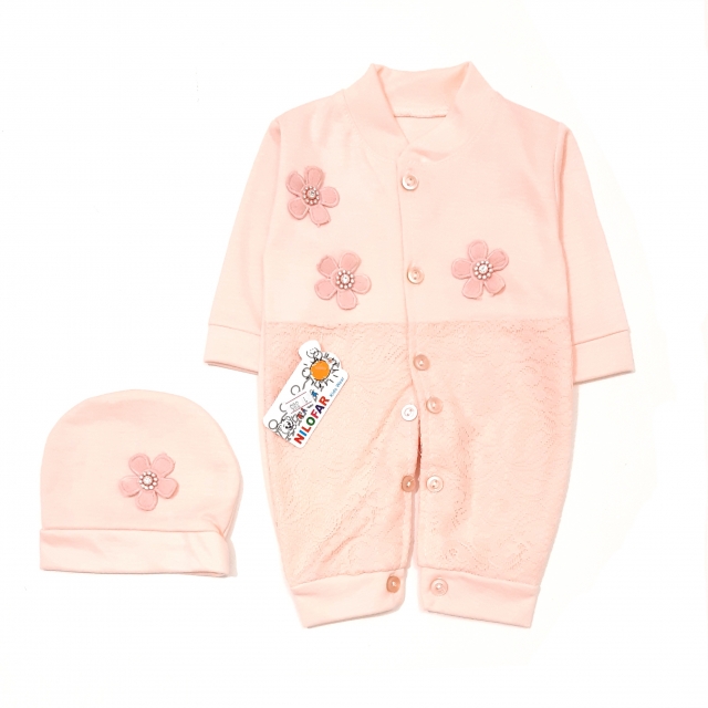 سرهمی گیپور سه‌گل گلبهی