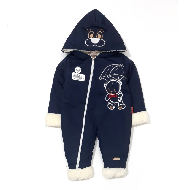 کاپشن سرهمی خرس سورمه‌ای