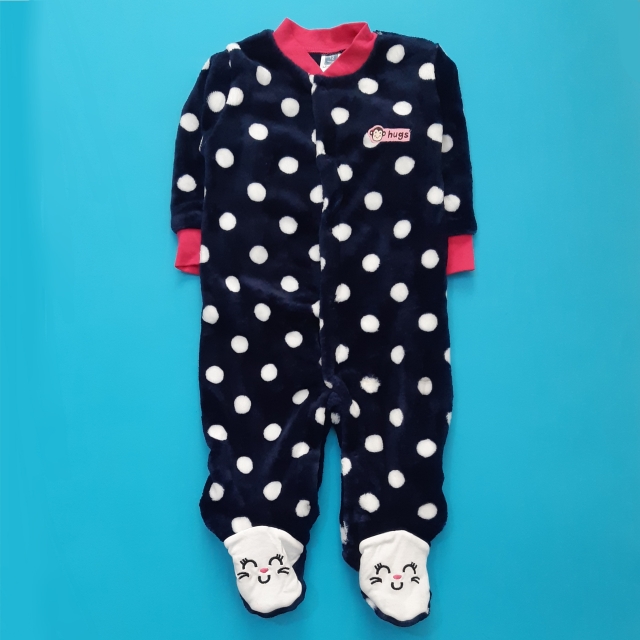 سرهمیخارجی مخمل  خال‌خال صورتی جورابدار