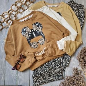 بلوز کراپ شلوار پلنگی