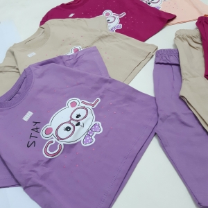 تیشرت کراپ شلوارک خرس‌عینکی